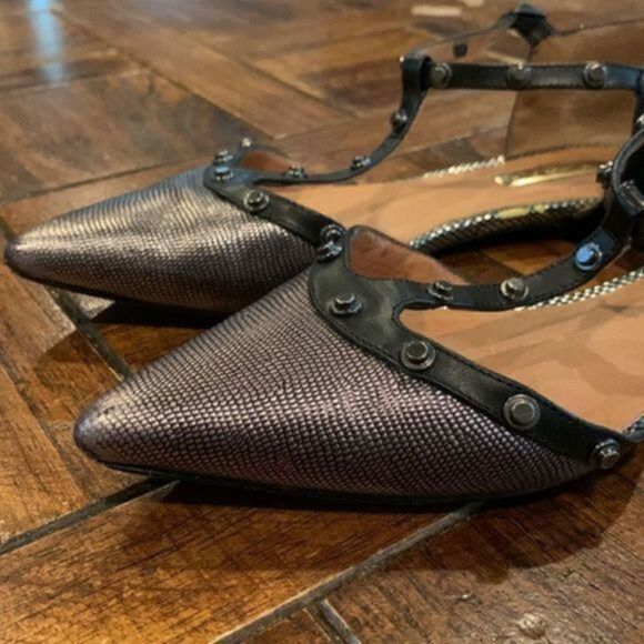 Halogen Olson Pointy Toe Silver Metallic Flats, Size: US 6 Regular (M, B) - Picture 7 of 14